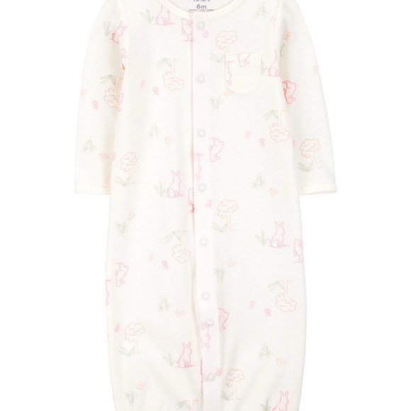 NWT Carter's Convertible Bunny Nightgown and Bonnet, 6M - Picture 8 of 11